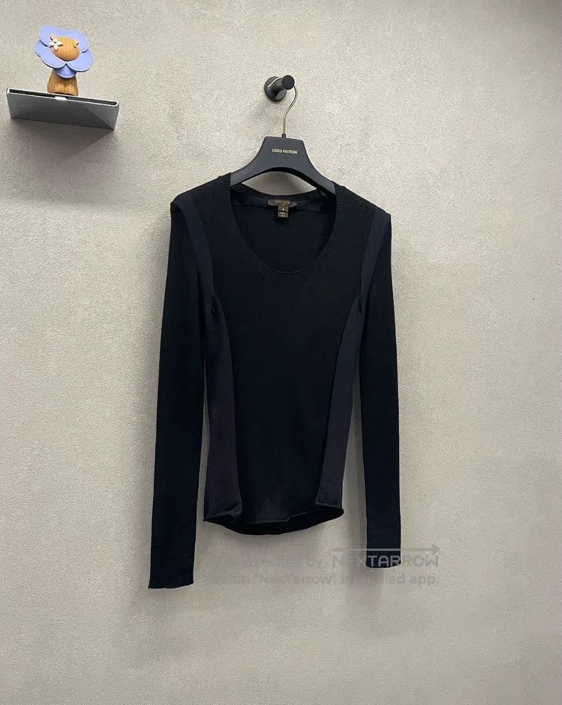 Louis Vuitton Louis Vuitton Black Patchwork Knit sweater Size S / US 4 / IT 40 - 2 Thumbnail