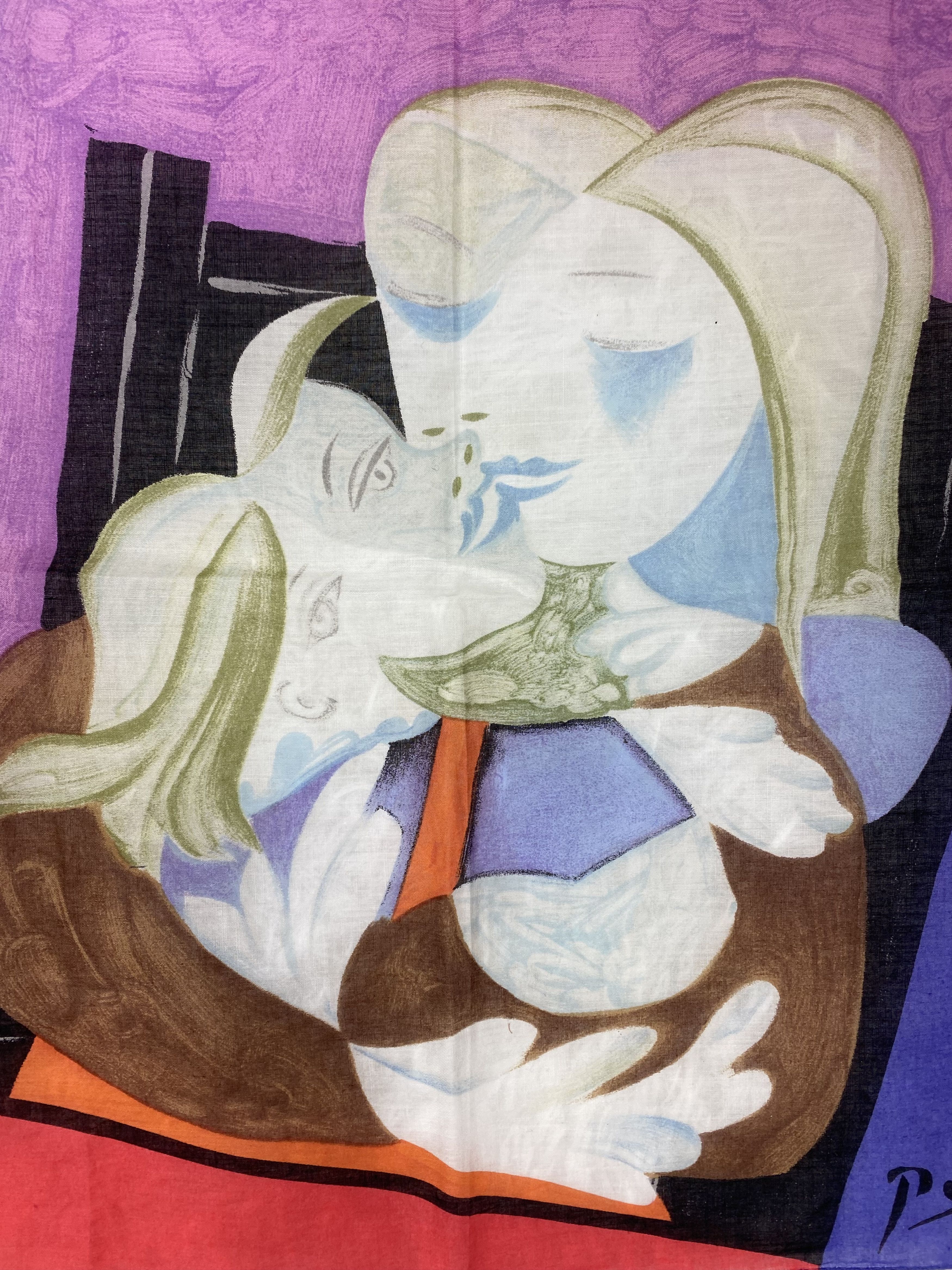 Vintage Vintage Picasso Handkerchief Neckerchief PH0659 Size ONE SIZE - 4 Thumbnail