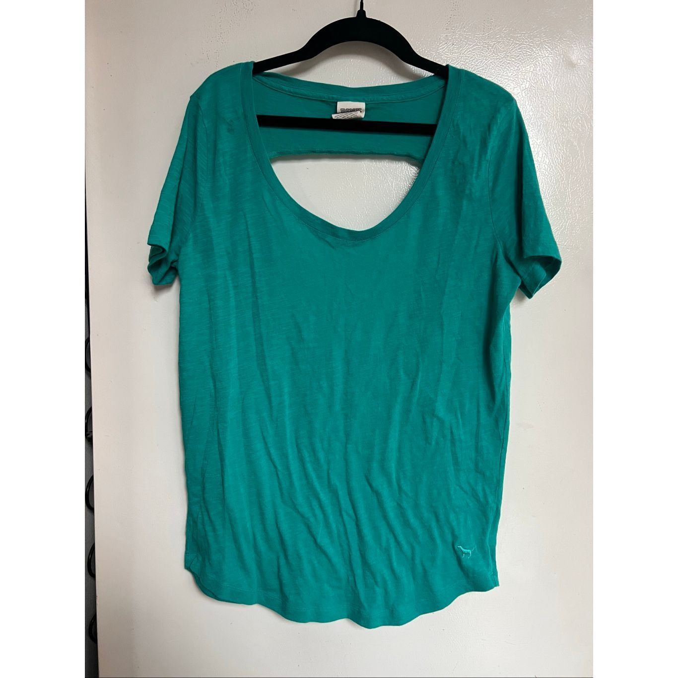 Pink PINK By Victoria’s Secret Teal Open Back T-Shirt Woman’s Siz Size S / US 4 / IT 40 - 1 Thumbnail