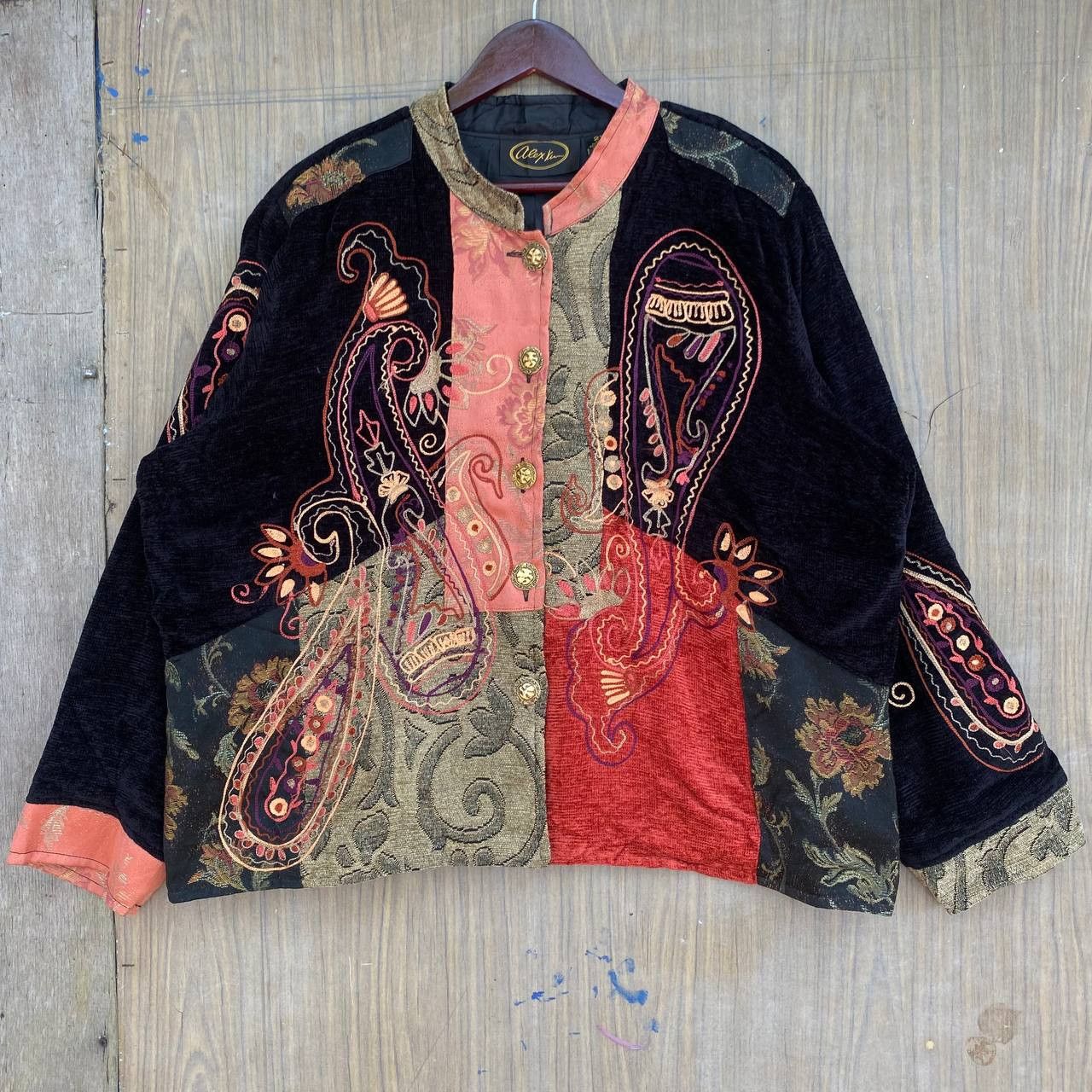 Japanese Brand × Vintage Julia Kim Jacket Tapestry Embroidered Wearable Art Patite Size XXL / US 16-18 / IT 52-54 - 1 Thumbnail