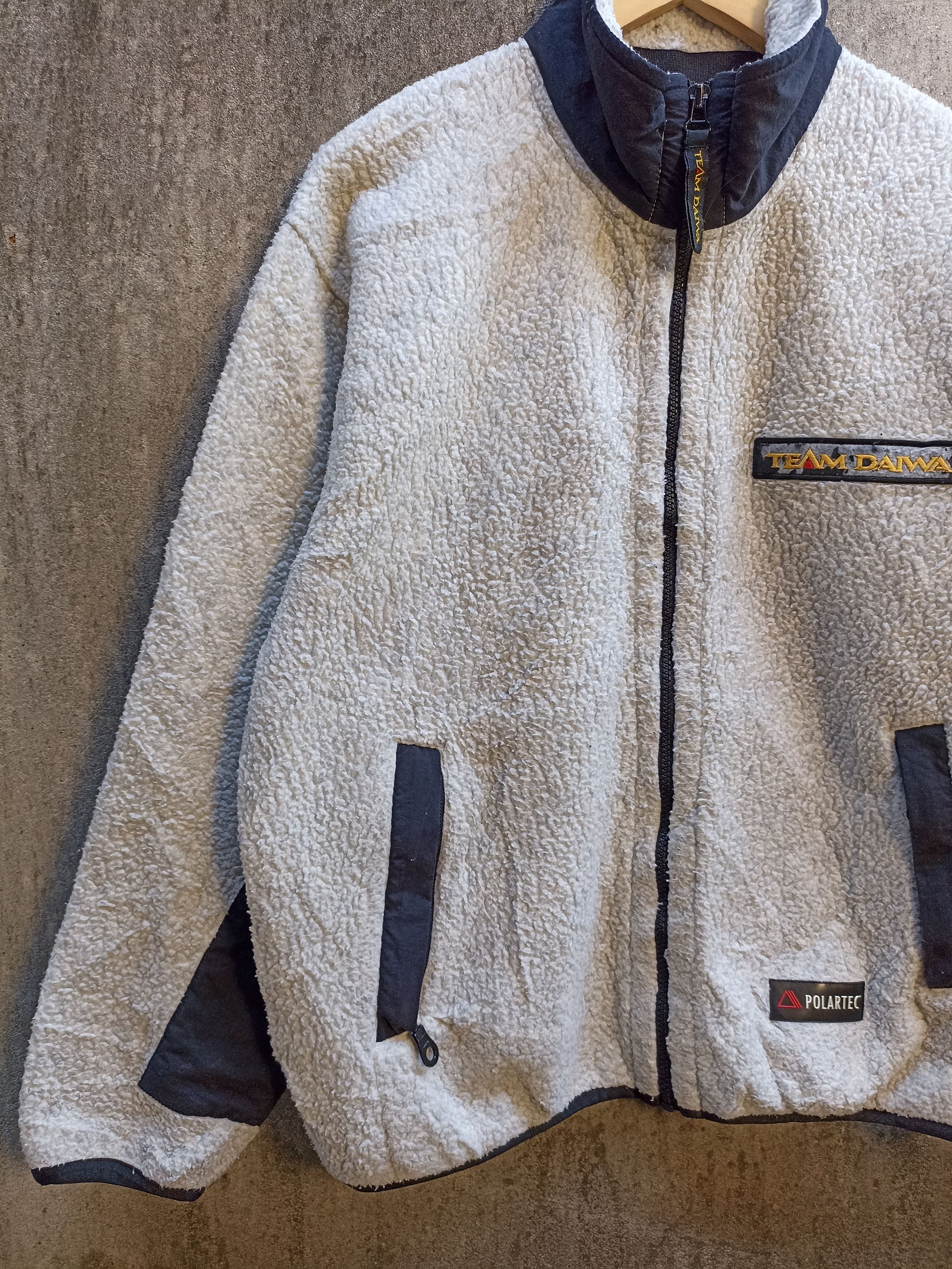 Japanese Brand 🔥 Vintage 90s Vtg Team Daiwa sweater jacket zipper Polartec Size US L / EU 52-54 / 3 - 3 Thumbnail
