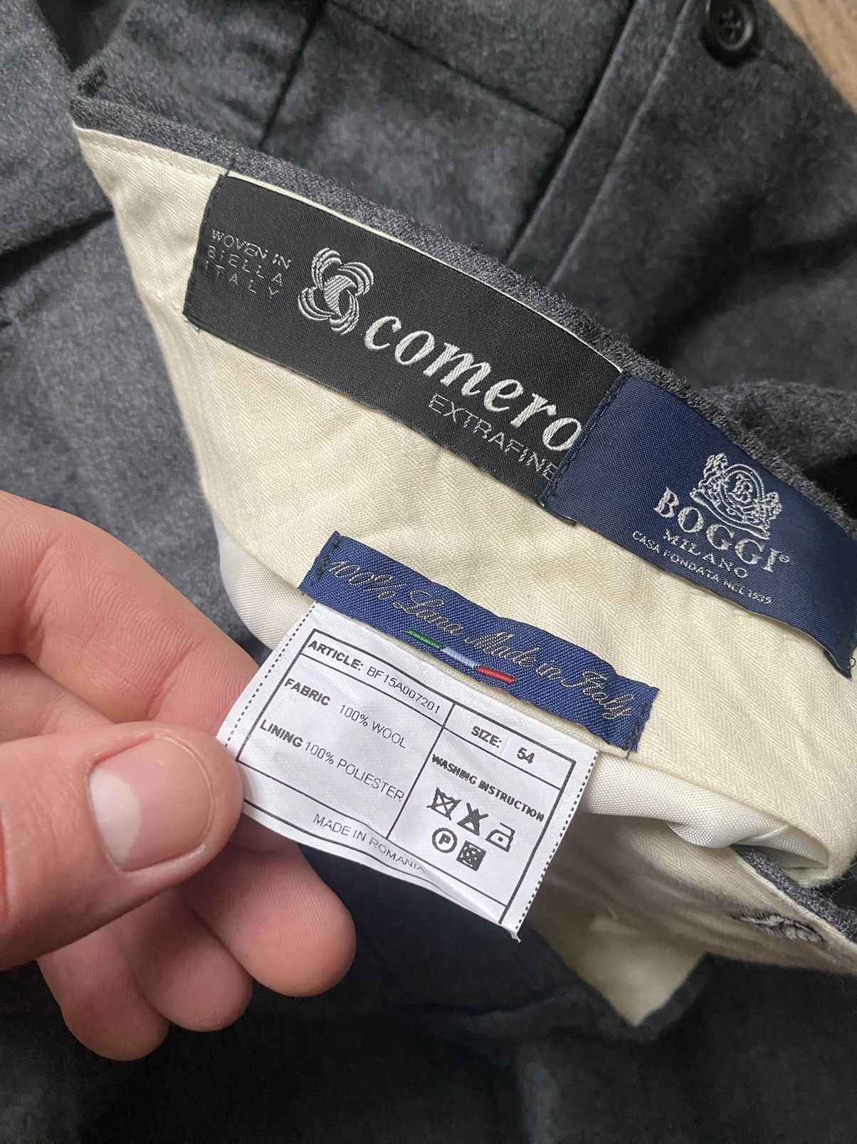 Boggi × Vintage Boggy Milano Vintage Lana wool luxury dress pants Size US 34 / EU 50 - 6 Thumbnail