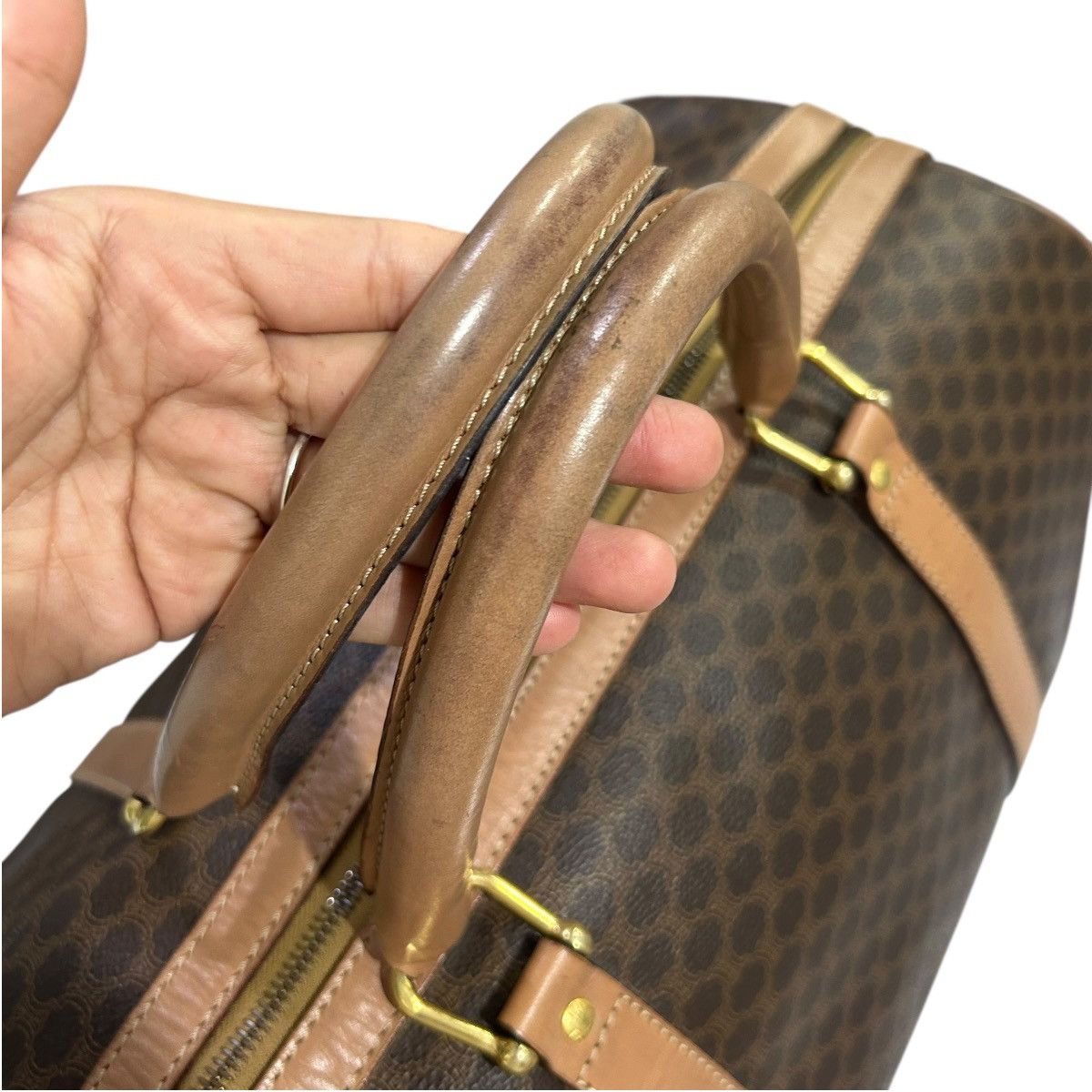 Celine × Vintage 🔥RARE🔥CELINE VINTAGE MONOGRAM DUFFLE TRAVEL BAG Size ONE SIZE - 14 Thumbnail