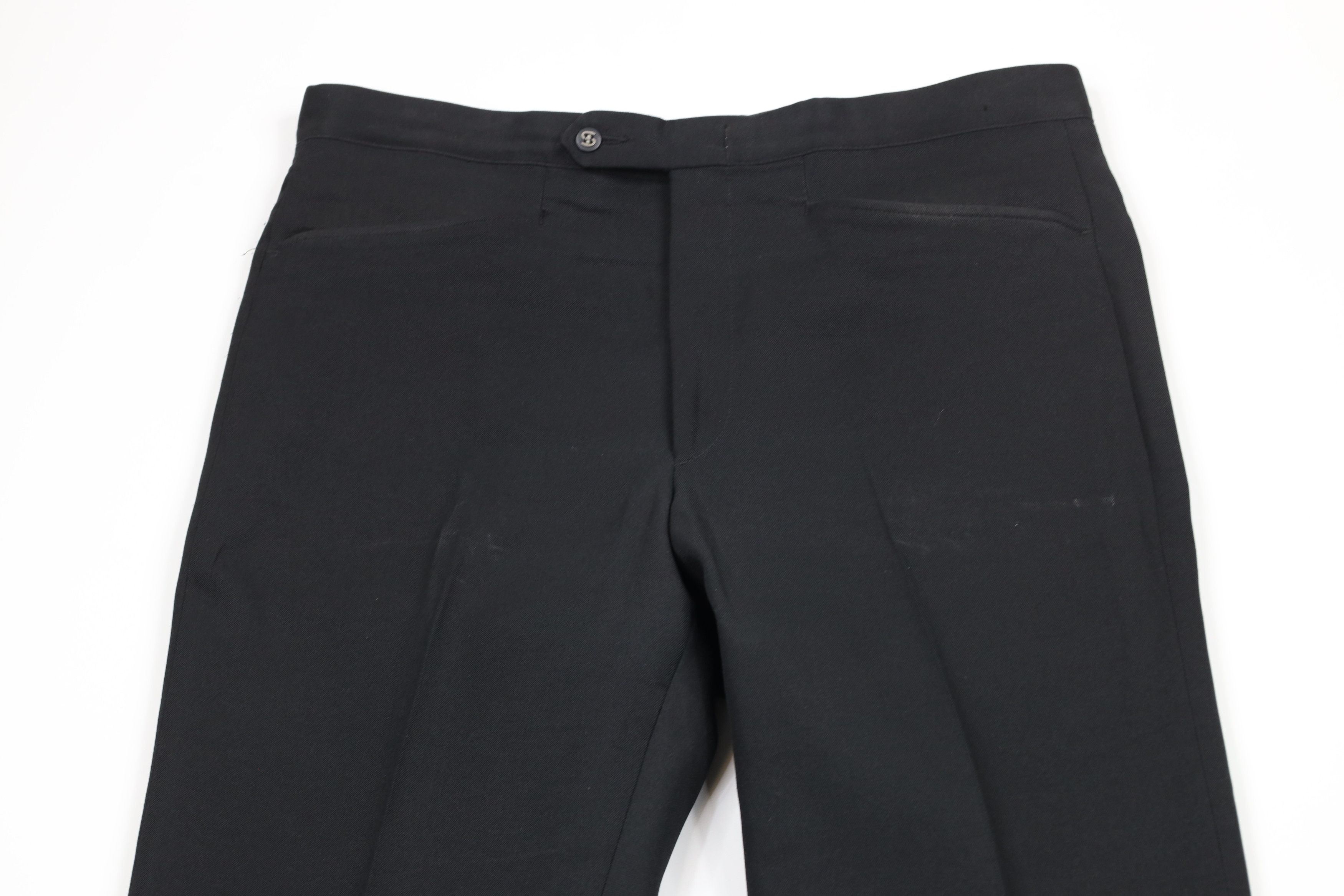 Vintage Vintage 70s Streetwear Flared Wide Leg Chino Pants Black USA Size US 34 / EU 50 - 2 Thumbnail