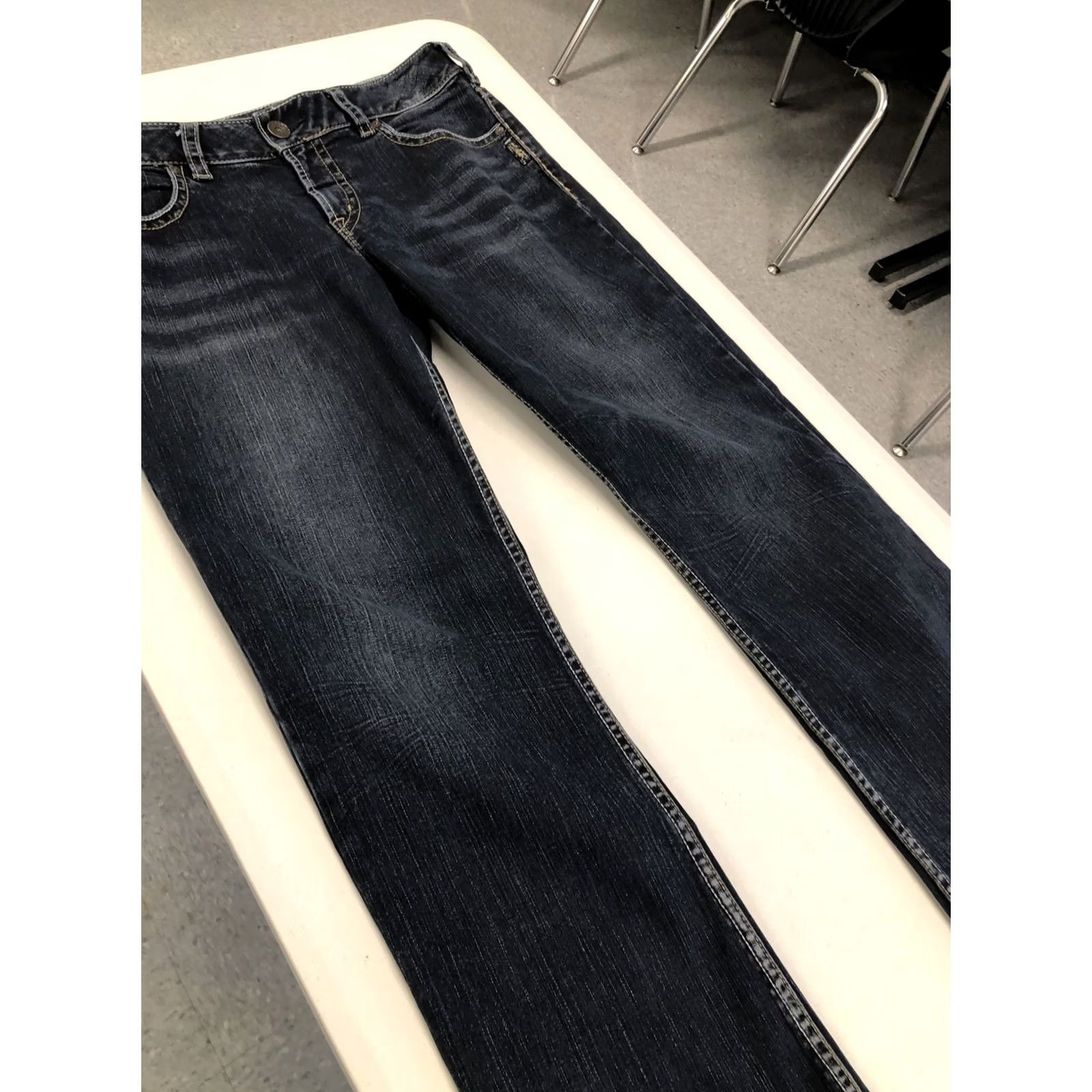 Silver Jeans Co. Silver Jeans - Distressed Denim 32x27.5 Size 24" / US 00 / IT 34 - 7 Thumbnail