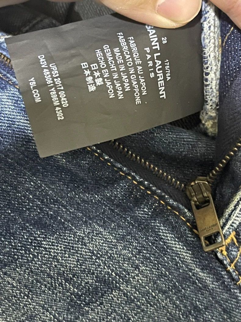Yves Saint Laurent Saint Laurent 17 FW wash knife cut fringed jeans 2502-Next Size US 28 / EU 44 - 7 Thumbnail