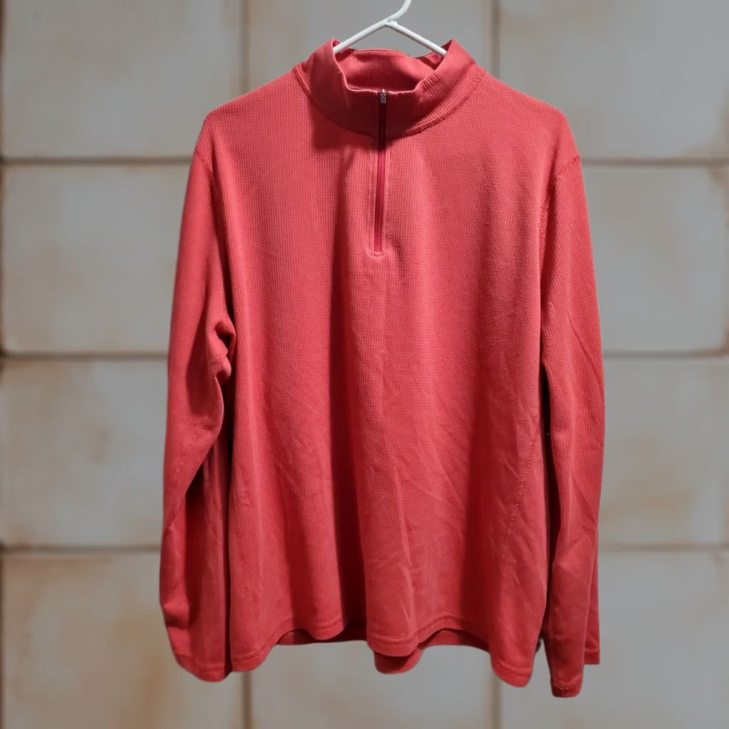 J.Crew J.CREW Performance Shirt 1/4 Zip Pullover Long Sleeve Red Men Size XL Size US XL / EU 56 / 4 - 1 Thumbnail