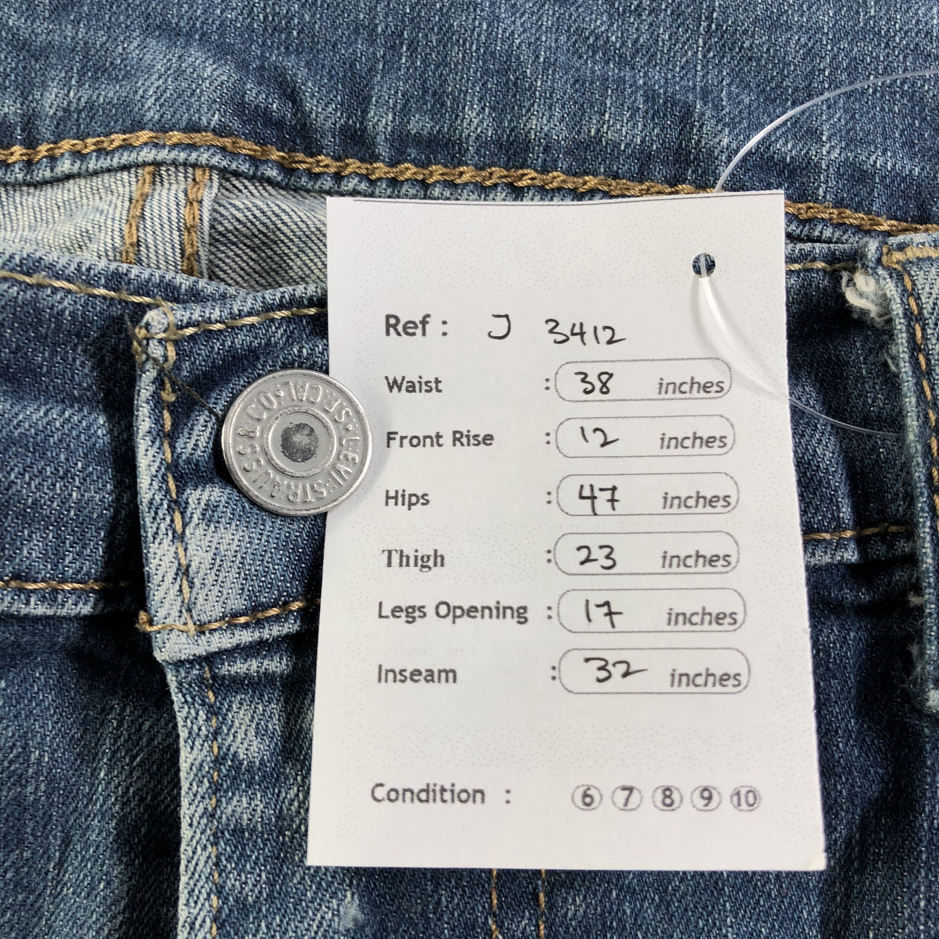 Levi's Vintage Blue Wash Levis 505 Jeans-J3412 Size US 38 / EU 54 - 12 Thumbnail