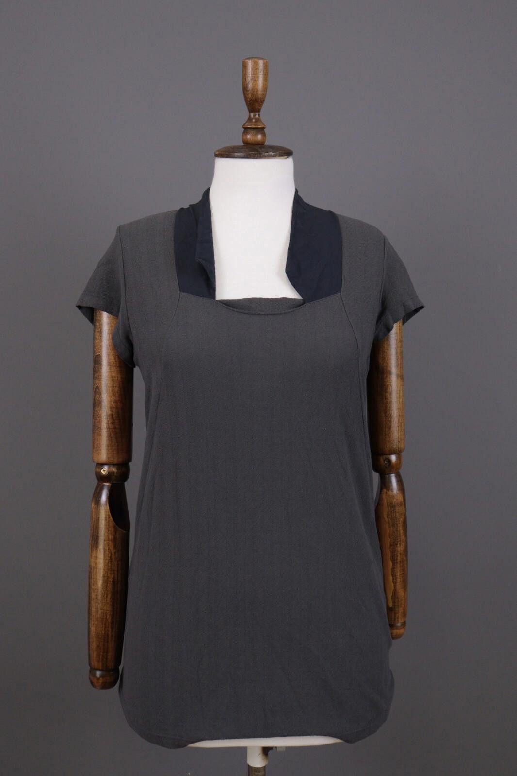 Designer Transit Par Such 212 Gray Summer Top Shirt Size 3 / L Size M / US 6-8 / IT 42-44 - 1 Thumbnail