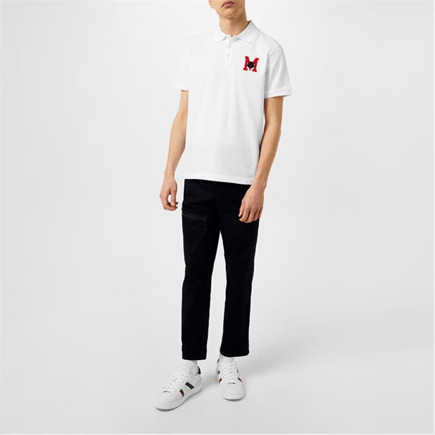 Moncler Embroidered Monogram Polo Shirt Size US L / EU 52-54 / 3 - 4 Thumbnail