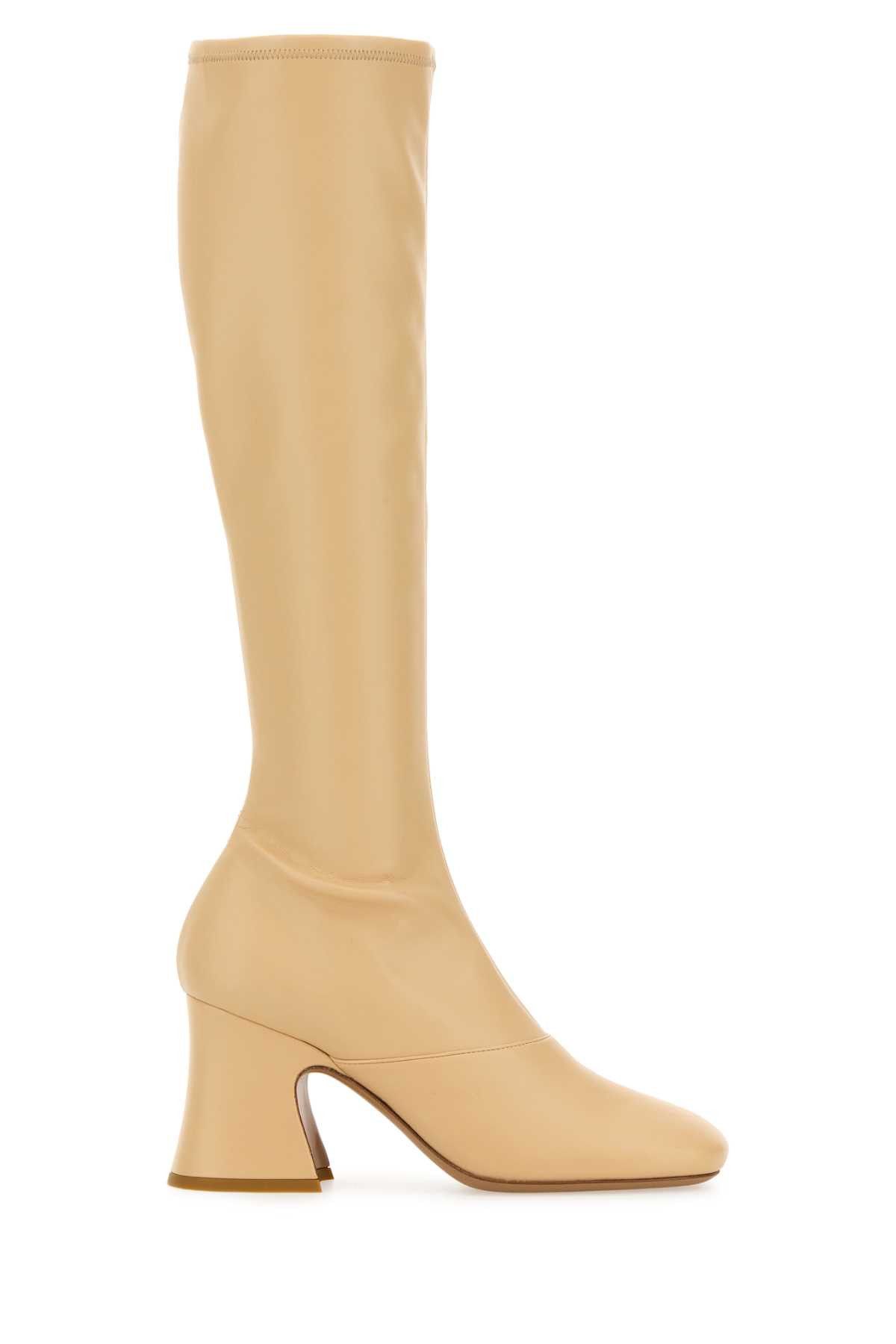 Chloe Cream Synthetic Leather Janis Boots Size US 6 / IT 36 - 1 Thumbnail