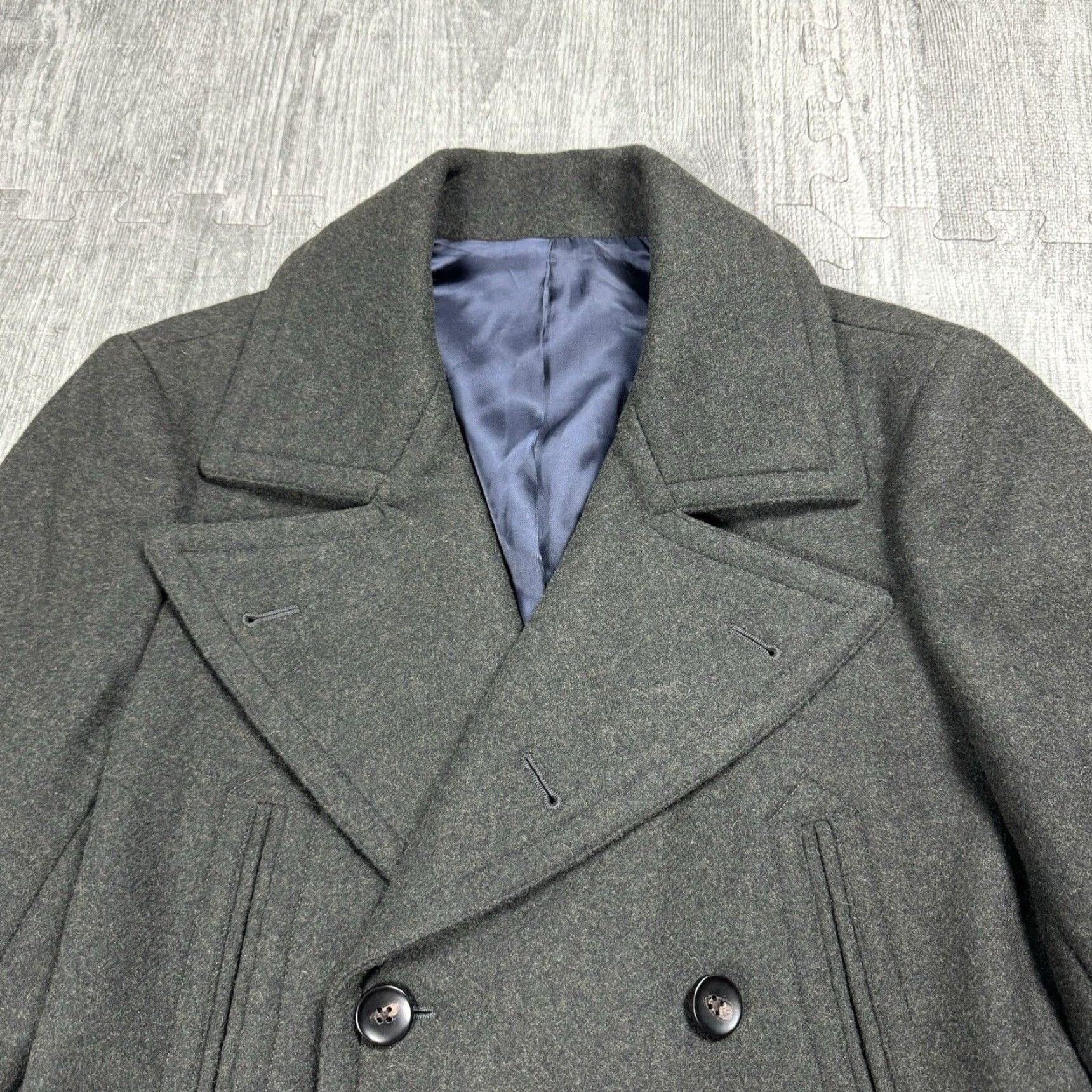 Suitsupply SUITSUPPLY PEACOAT PHOENIX Dark Green Wool Coat US 36 Regular Mens Classic Business Size 36R - 2 Thumbnail