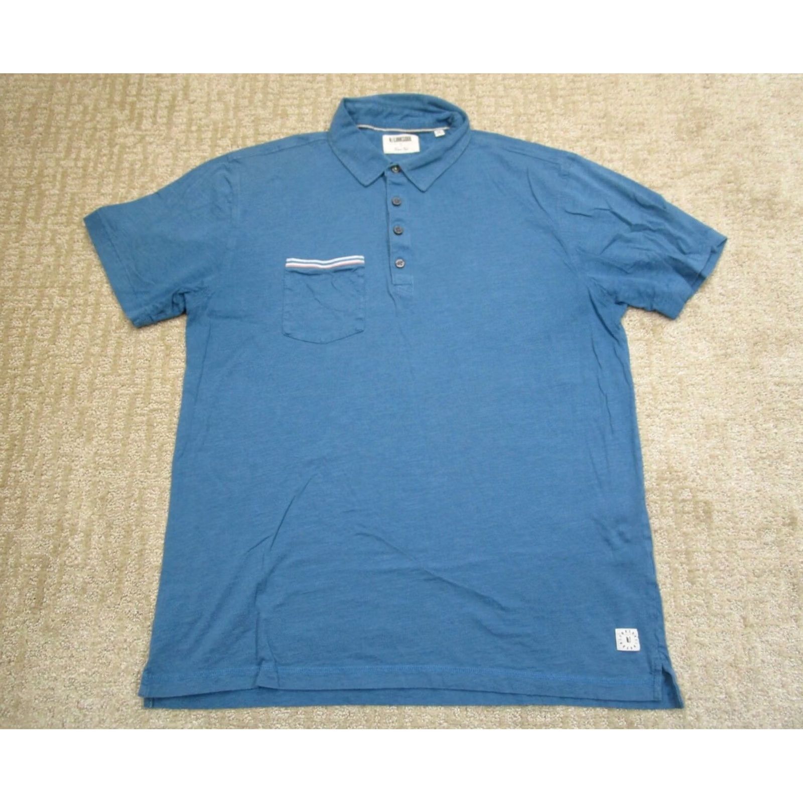 Vintage Linksoul Polo Shirt Men Large Blue Teal Short Sleeve Golf Performance Cotton Size US L / EU 52-54 / 3 - 2 Thumbnail