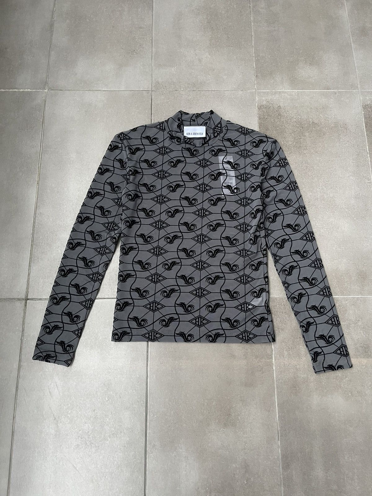 Han Kjobenhavn !DS! SS23 Han Kjobenhavn Monogram Mesh Grey Turtleneck Size US S / EU 44-46 / 1 - 7 Thumbnail