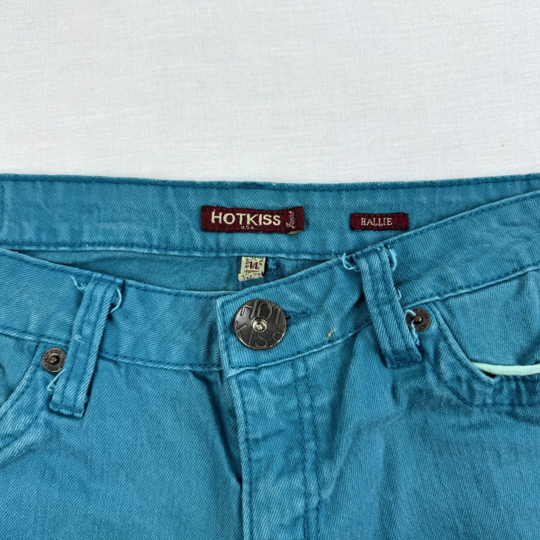 Vintage VINTAGE Y2K Hot Kiss Jeans Womens 11 Blue Flared Punk Hipster Hallie 2000s Grunge Size 32" / US 10 / IT 46 - 5 Thumbnail