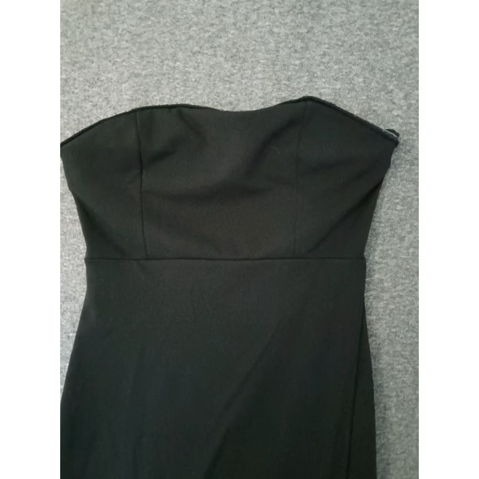 Vintage Style Rack Black Strapless Maxi Dress Size M Women Vintage Classy Side Slit Formal Party/Cocktail Dress Size M / US 6-8 / IT 42-44 - 3 Thumbnail