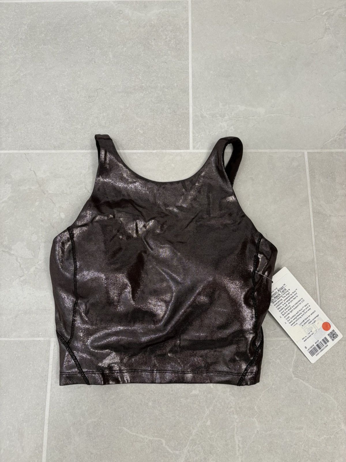 Lululemon Lululemon Align High Neck Tank Foil French Press Sz 6 Size M / US 6-8 / IT 42-44 - 2 Thumbnail