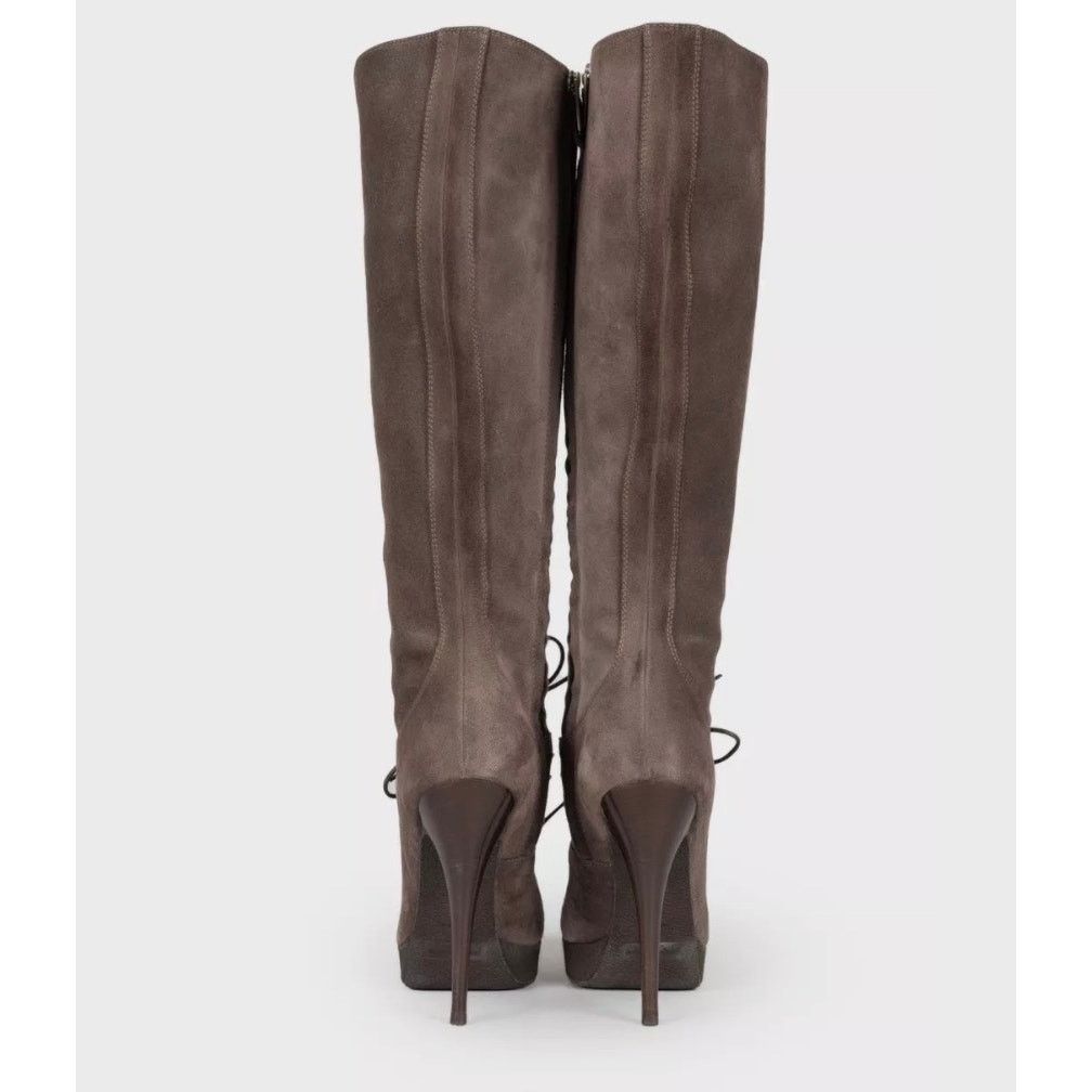 Saint Laurent Paris Saint Laurent Graphite Suede Boots - Size 37.5 Size US 6.5 / IT 36.5 - 4 Thumbnail