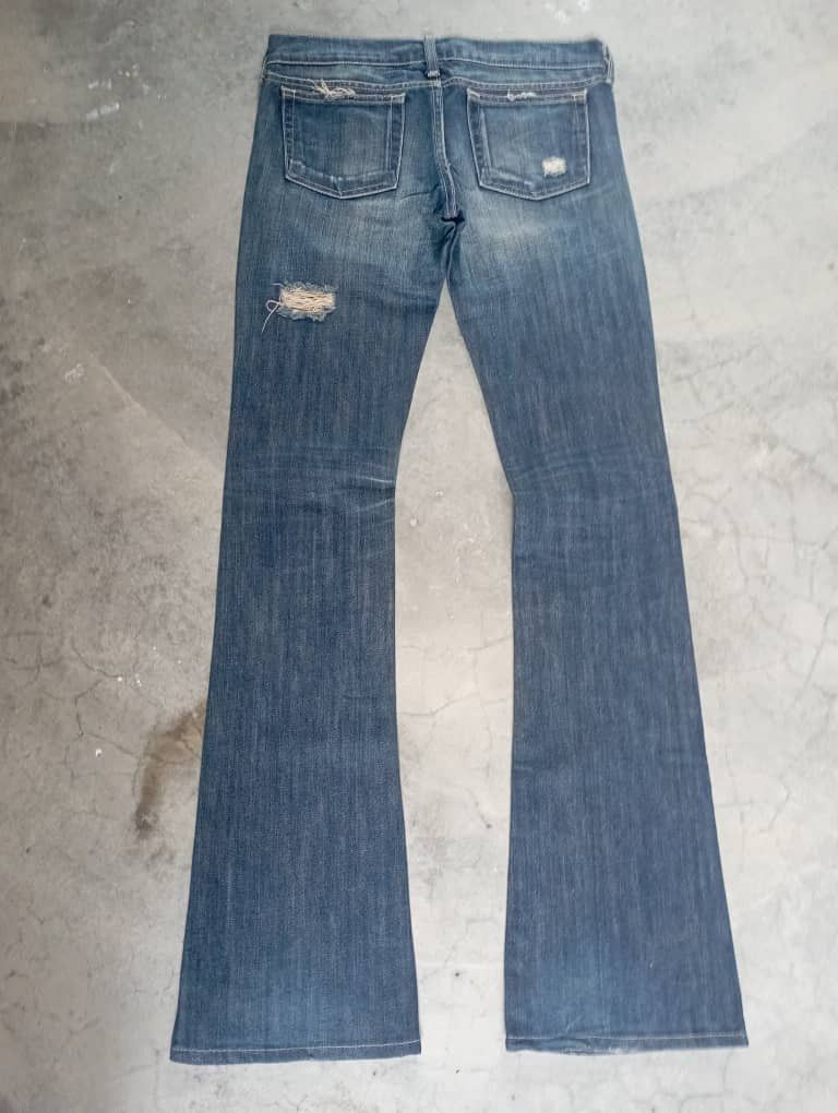 Tornado Mart Flare Jeans Made In Japan Mud Rusty Black By Moussy Bootcut Size 24" / US 00 / IT 34 - 2 Thumbnail