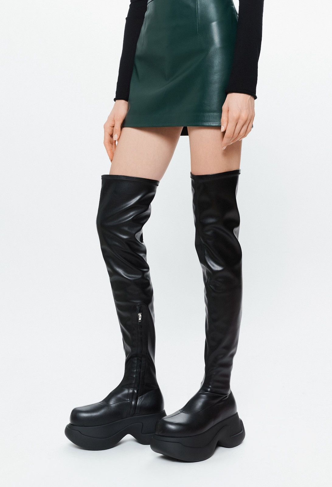 Marni Last Size Marni Black Chunky Stretch Boots Size US 11 / IT 41 - 1 Thumbnail