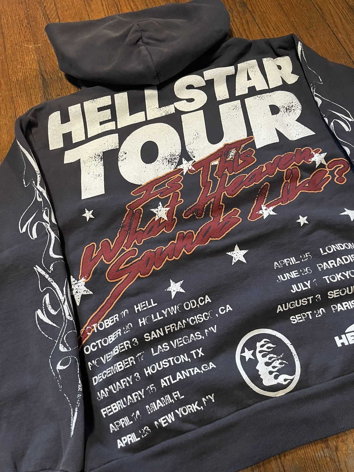 HELLSTAR Hellstar Records Tour Hoodie - Size S Size US S / EU 44-46 / 1 - 4 Thumbnail
