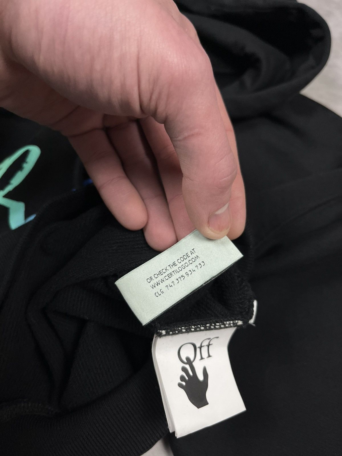 Off-White Off-White Rainbow Gradient Script Logo Cropped Hoodie XS Size XS / US 0-2 / IT 36-38 - 6 Thumbnail