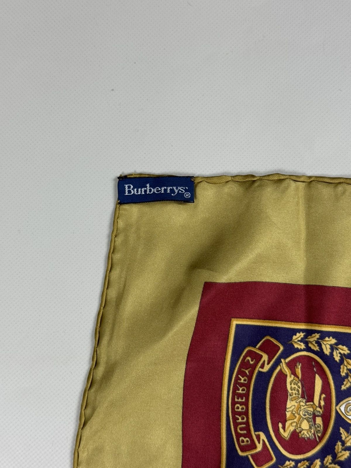 Burberry Burberry’s VTG Silk Multilogo Overprinted Handkerchief Scarf Size ONE SIZE - 6 Thumbnail