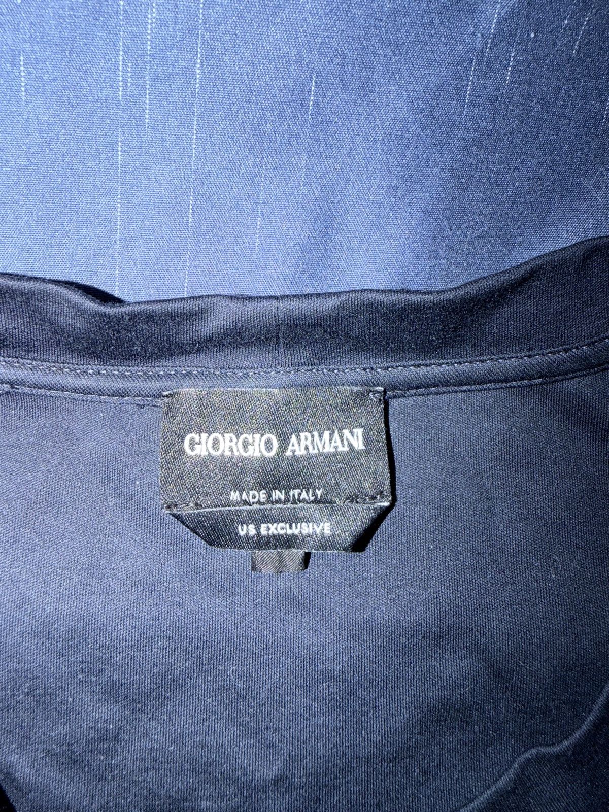 Giorgio Armani Embroidered Navy Blue T shirt size 42(52IT)