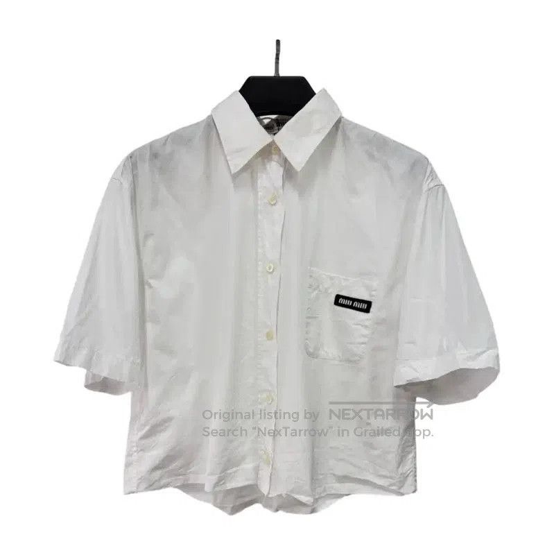 Miu Miu Miu Miu White Short Sleeve T-Shirt . Size S / US 4 / IT 40 - 1 Thumbnail