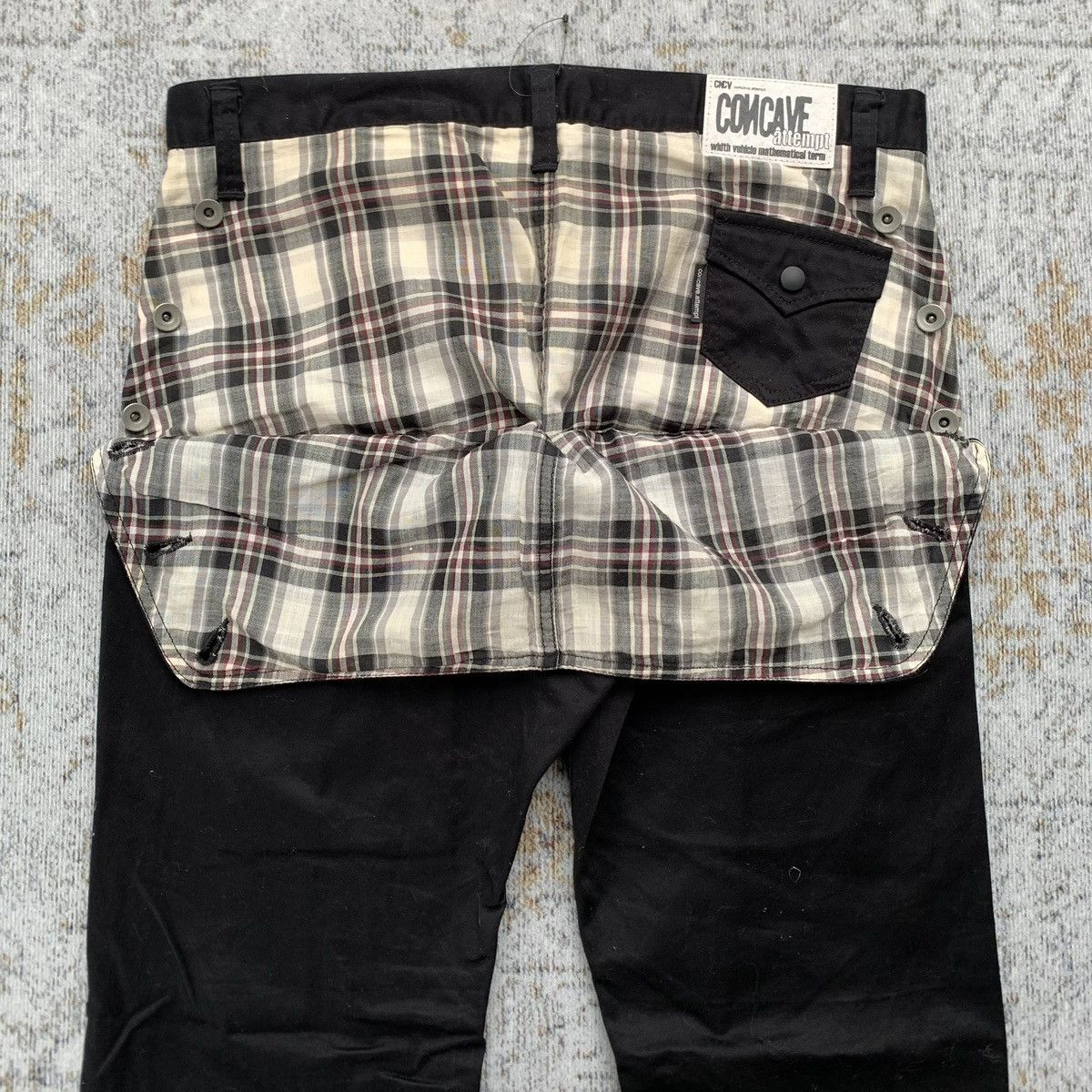 Japanese Brand × Vintage 2000s CNCV Concave Attempt Japanese Brand Double Layer Pants Size US 34 / EU 50 - 2 Thumbnail