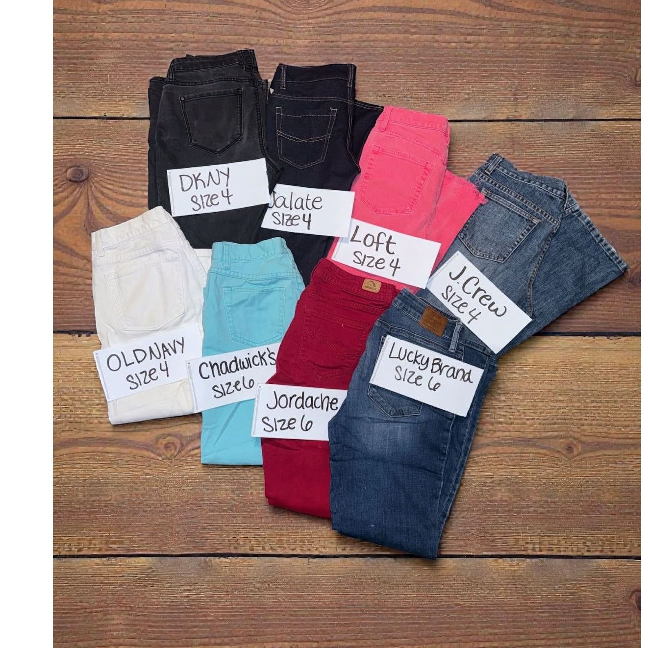 Lucky Brand 8 Pair Designer Jeans/Pants Size 4 & 6 Lucky Brand, etc Size 27" / US 4 / IT 40 - 1 Thumbnail
