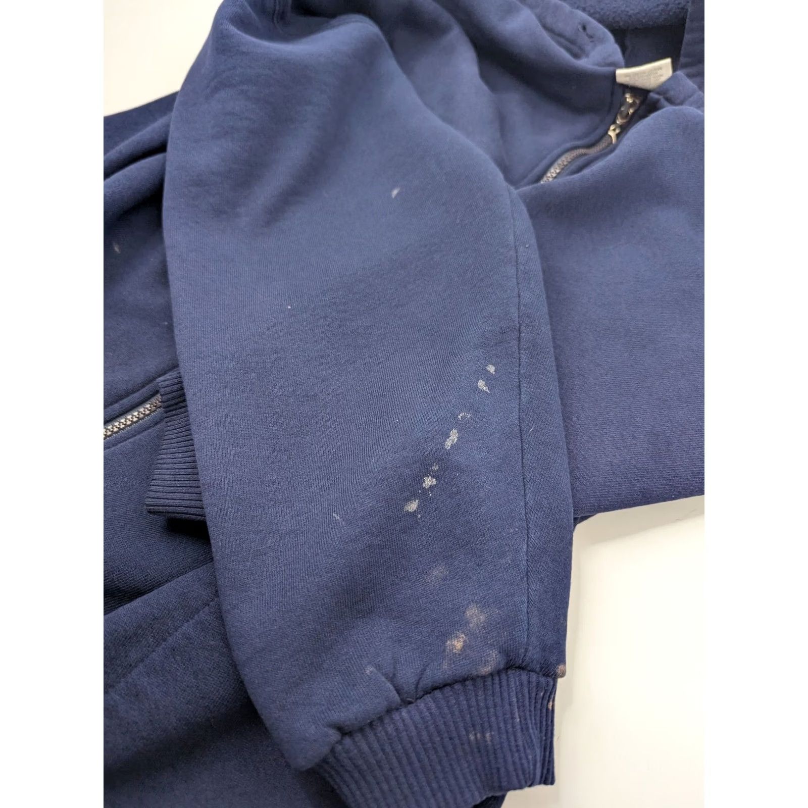 Russell Athletic VINTAGE Russell Athletic Hoodie Zip Up Navy Blue XL Unisex Adults 90s Pockets Size US XL / EU 56 / 4 - 7 Thumbnail