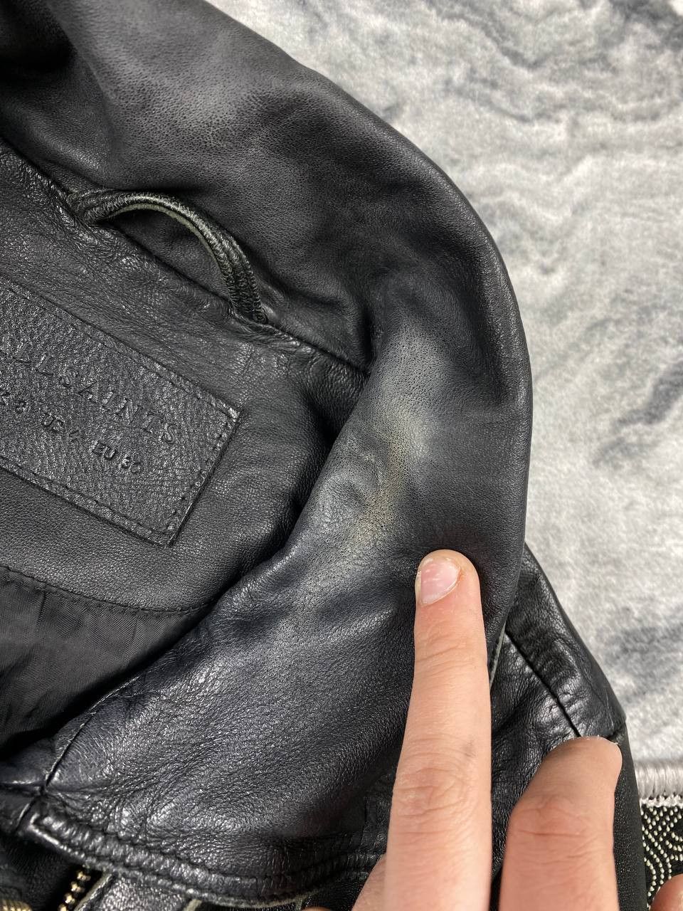 Allsaints AllSaints Belvedere Biker Leather Jacket Size XS / US 0-2 / IT 36-38 - 7 Thumbnail