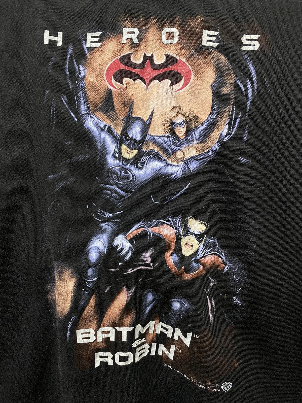 DC Comics × Vintage Vintage 90’s Batman And Robin Movie Tee Shirt Medium Size US M / EU 48-50 / 2 - 2 Thumbnail