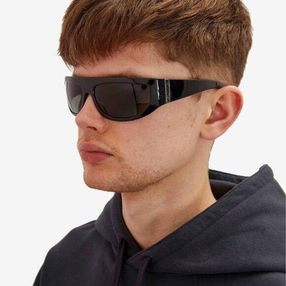 Gucci Gucci GG1574S 003 Sunglasses Blue Rectangle Frame, Grey Size ONE SIZE - 3 Thumbnail