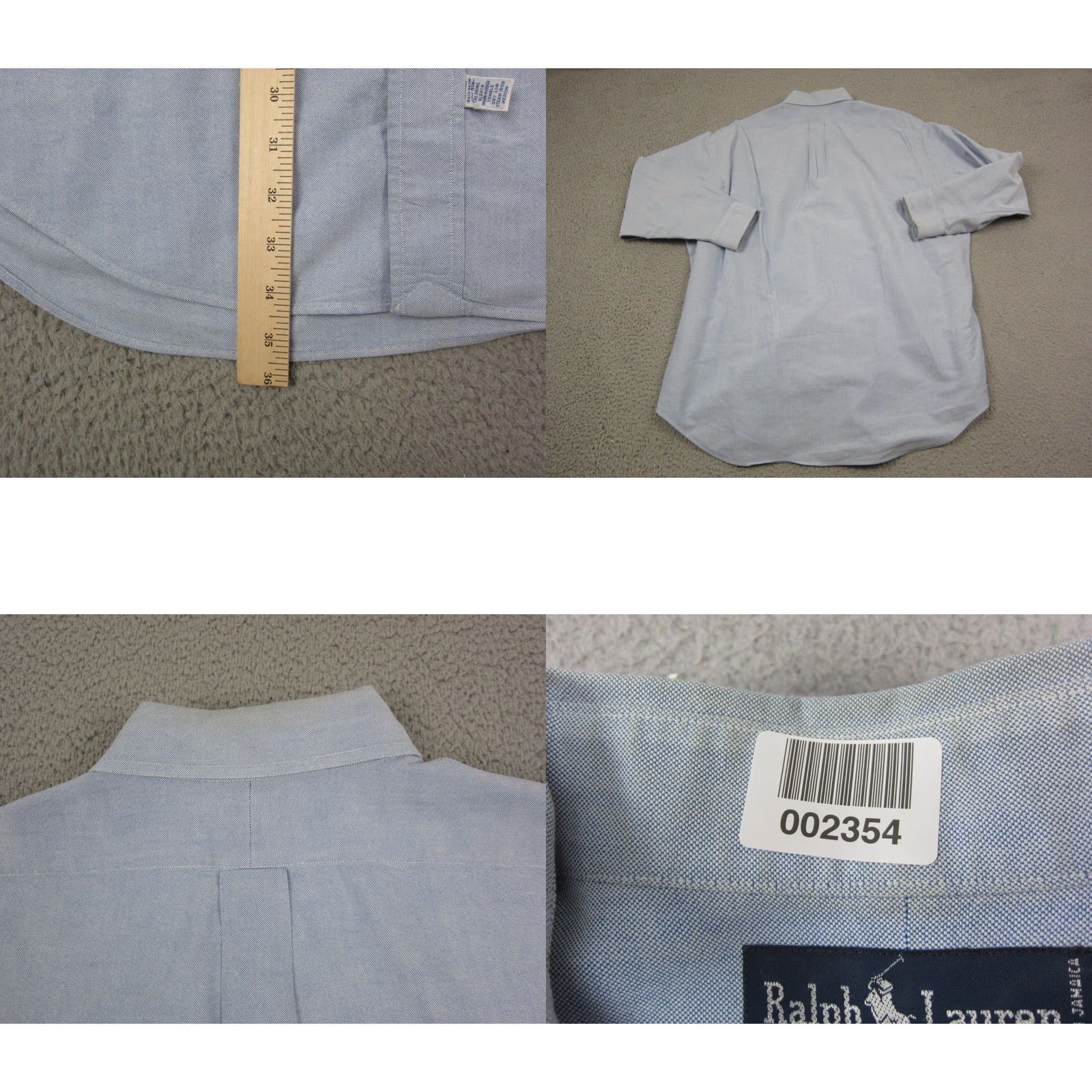 Polo Ralph Lauren Polo Ralph Lauren Shirt XL Blue Mens Button-Up 17 Regular Long Sleeve Vintage? No - Adjusted for clarity; but must not add new info. Size US XL / EU 56 / 4 - 9 Thumbnail