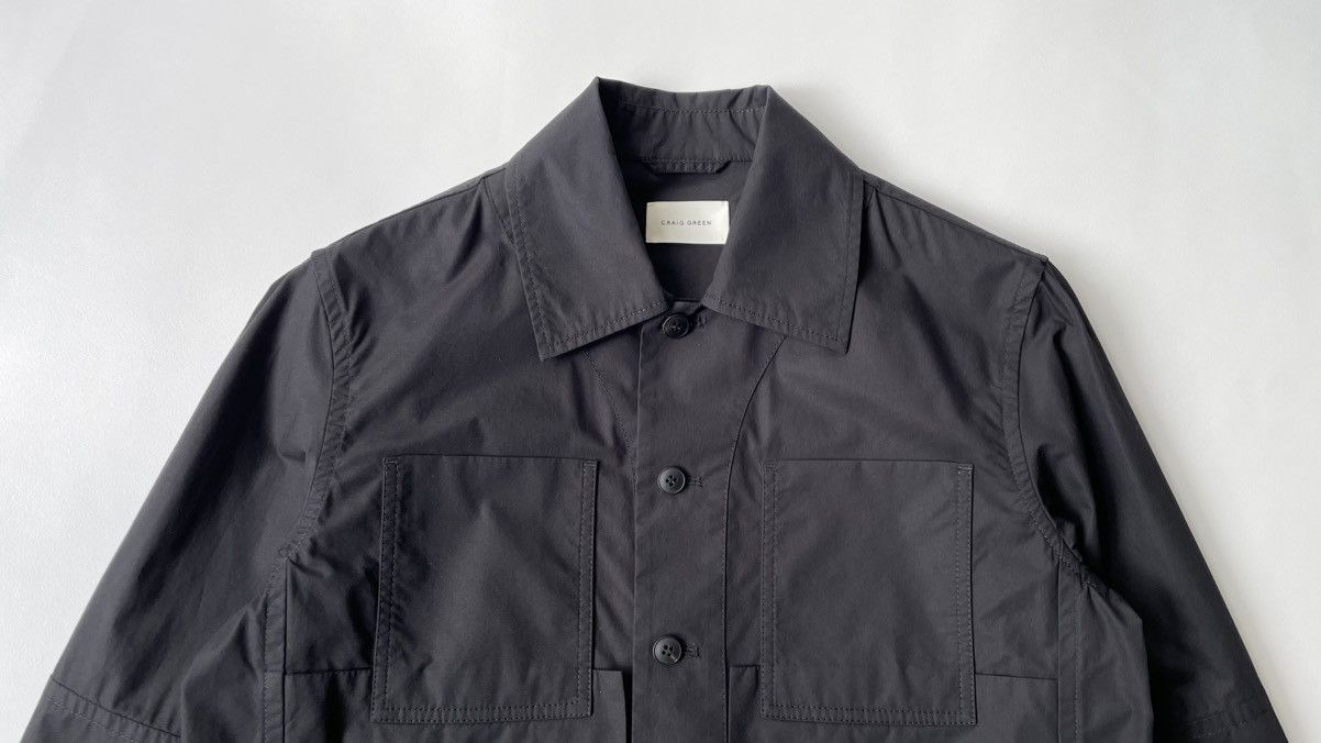Craig Green Black Cotton Boxy Work Jacket Size US L / EU 52-54 / 3 - 3 Thumbnail
