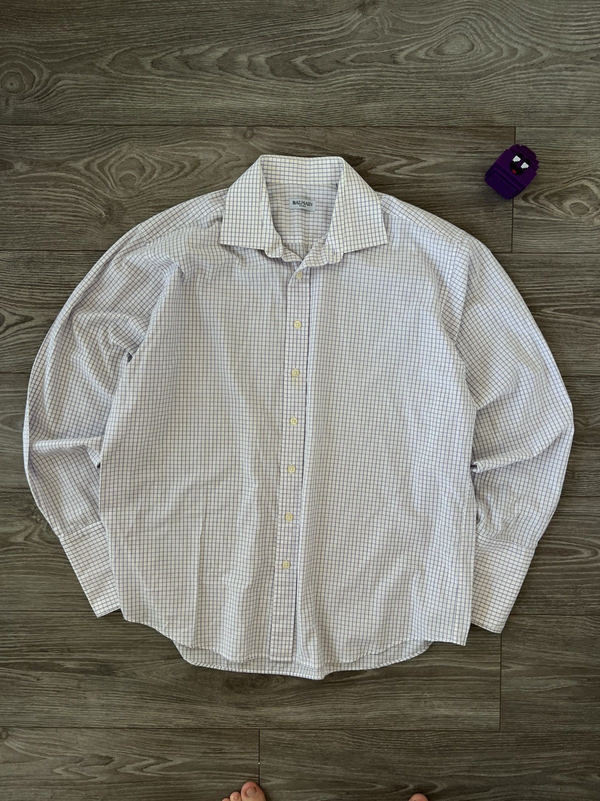 Balmain ‼️Vintage Balmain 80s Mens Cuffinks Luxury Paris Shirt‼️ Size US XXL / EU 58 / 5 - 10 Thumbnail