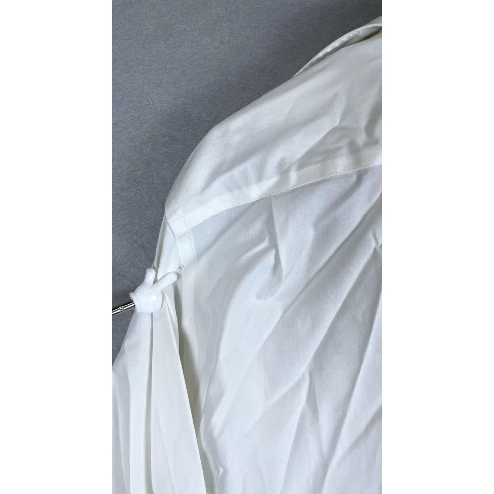 Ralph Lauren Lauren Ralph Lauren Dress Shirt Mens 17 34/35 White Slim Fit Non-Iron Stretch Shirt Size 46R - 6 Thumbnail