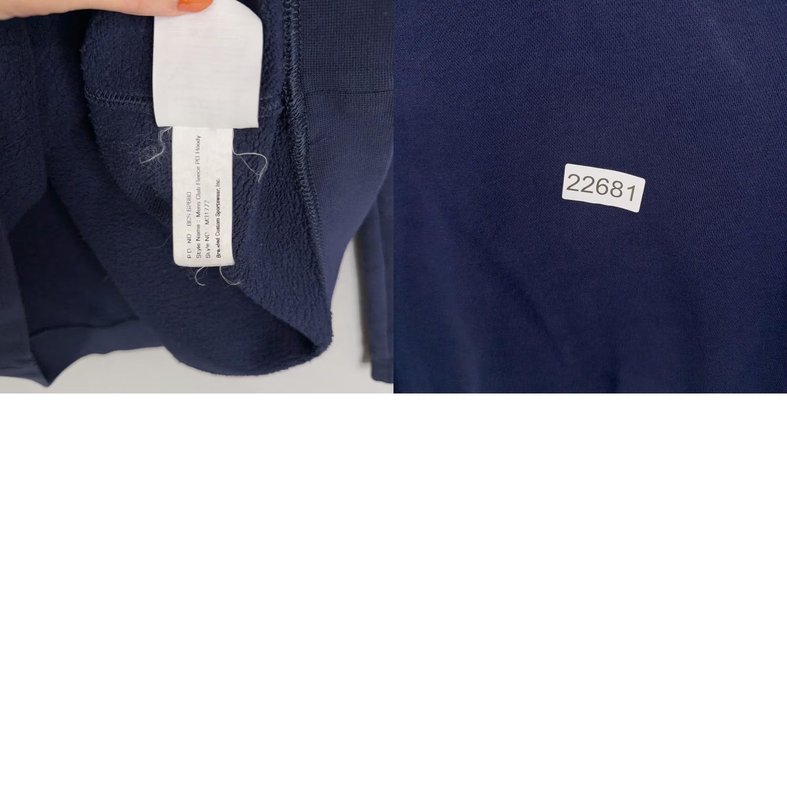 Nike Nike NBA NYC Hoodie Mens Large Navy Blue Fleece Pullover Basketball Club Swoosh Logo Pouch Pocket Size US L / EU 52-54 / 3 - 9 Thumbnail