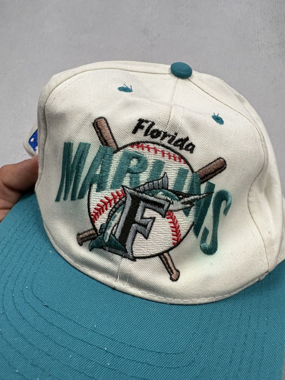 MLB Vintage Florida Marlins MLB Cap 90s Inter Cap USA Baseball Size ONE SIZE - 2 Thumbnail