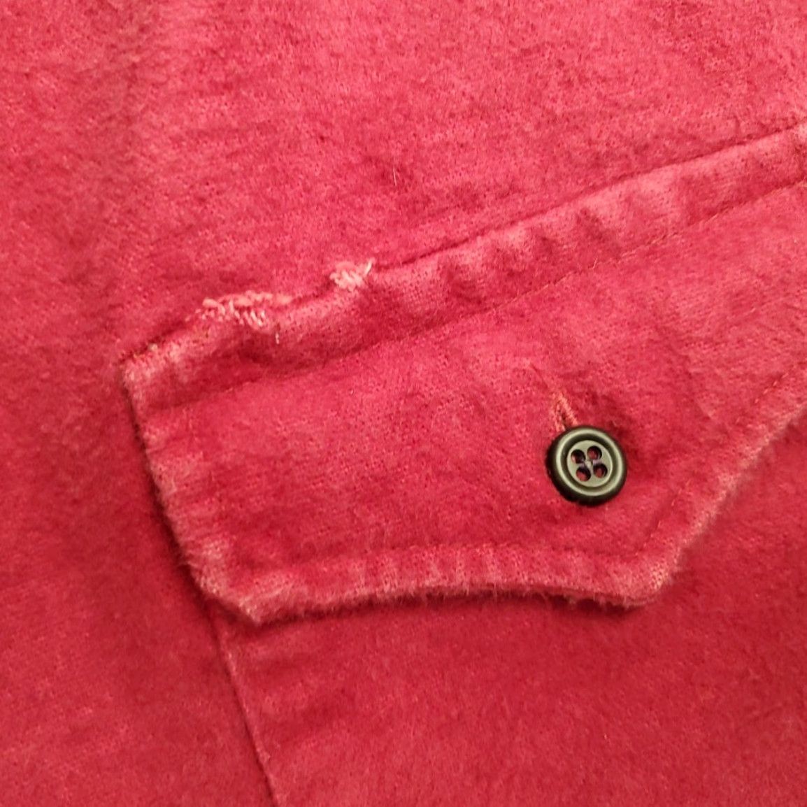 Vintage VINTAGE Woodsman Shirt Men XL Maroon Chamois Long Sleeve Flannel Made in USA Size US XL / EU 56 / 4 - 3 Thumbnail