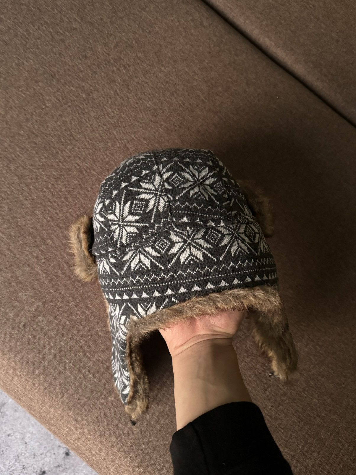 Japanese Brand Vintage winter Y2K fuzzy fur ushanka hat punk Japanese Size ONE SIZE - 7 Thumbnail