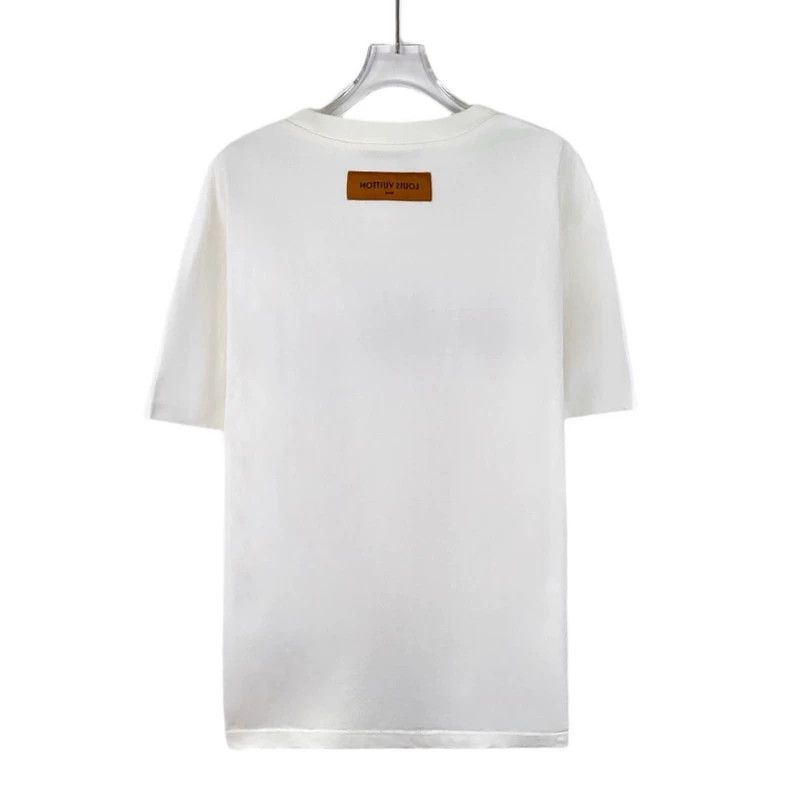 Louis Vuitton Louis Vuitton White presbyopic printed cotton crewneck sho Size US M / EU 48-50 / 2 - 2 Thumbnail