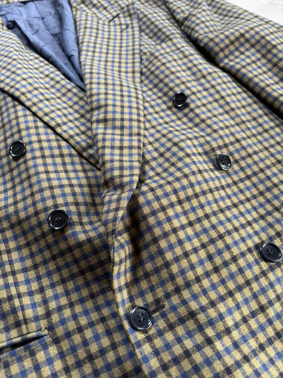 Cerruti 1881 Cerruti 1881 Pure 100% Cashmere Double Breasted Plaid Blazer Size 46R - 6 Thumbnail