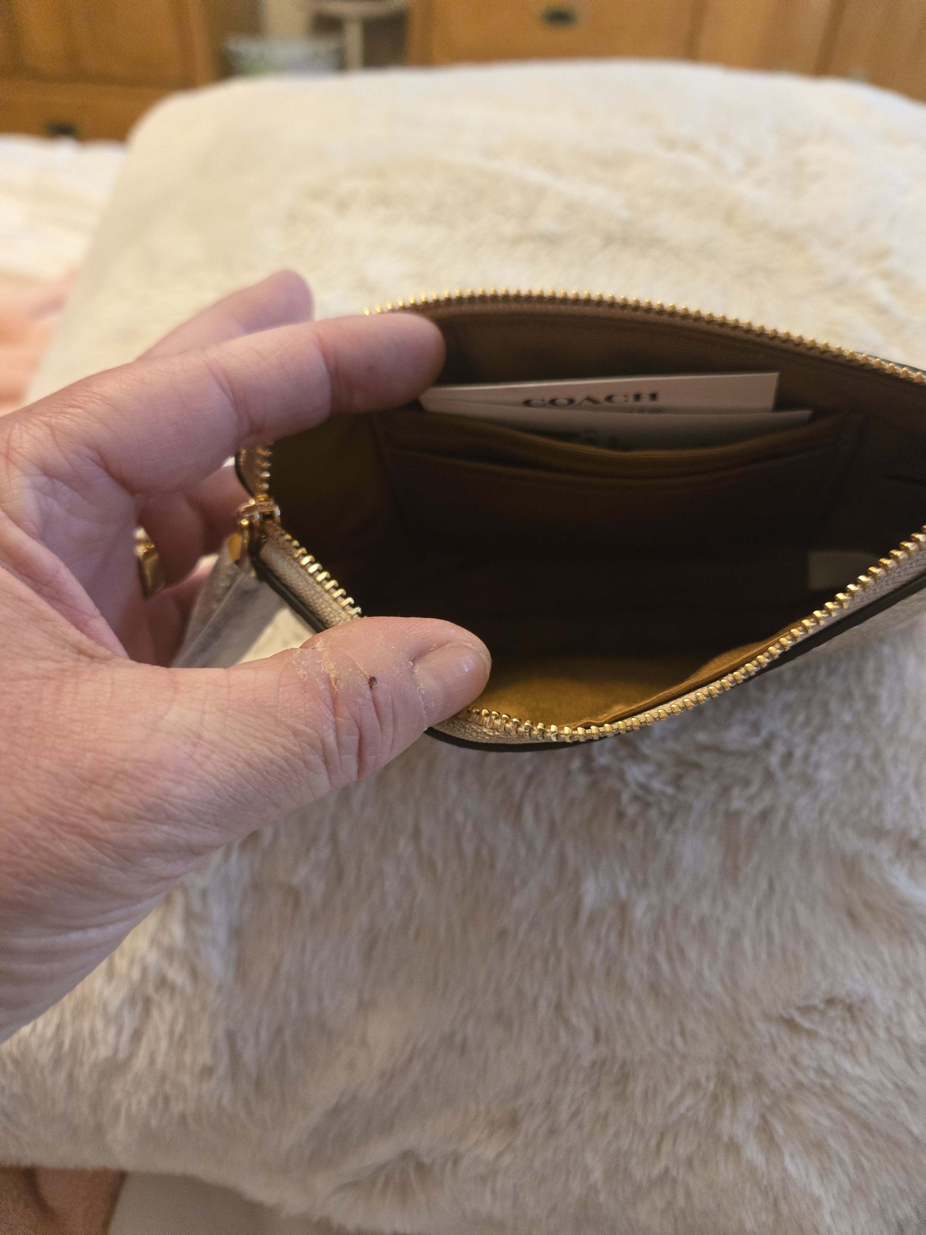 Coach Coach Khaki Wristlet Size ONE SIZE - 5 Thumbnail