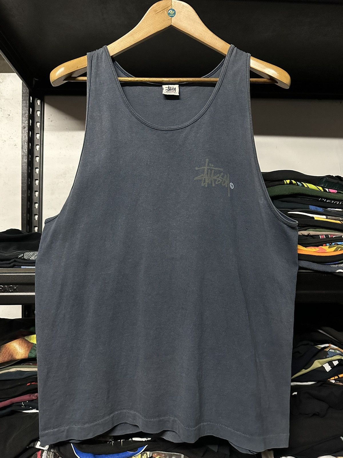 Stussy Vintage 90s Stussy Signature Tank Top Sun Faded Tee Size US L / EU 52-54 / 3 - 5 Thumbnail