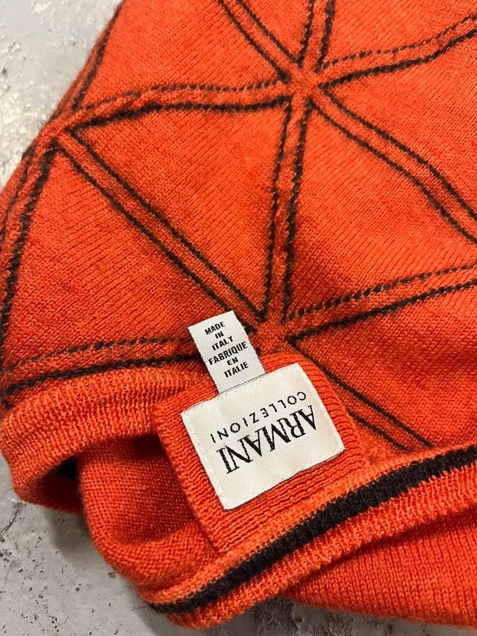 Armani Collezioni AW2014 Armani Collezioni Orange Abstract Sweater Size XS / US 0-2 / IT 36-38 - 9 Thumbnail