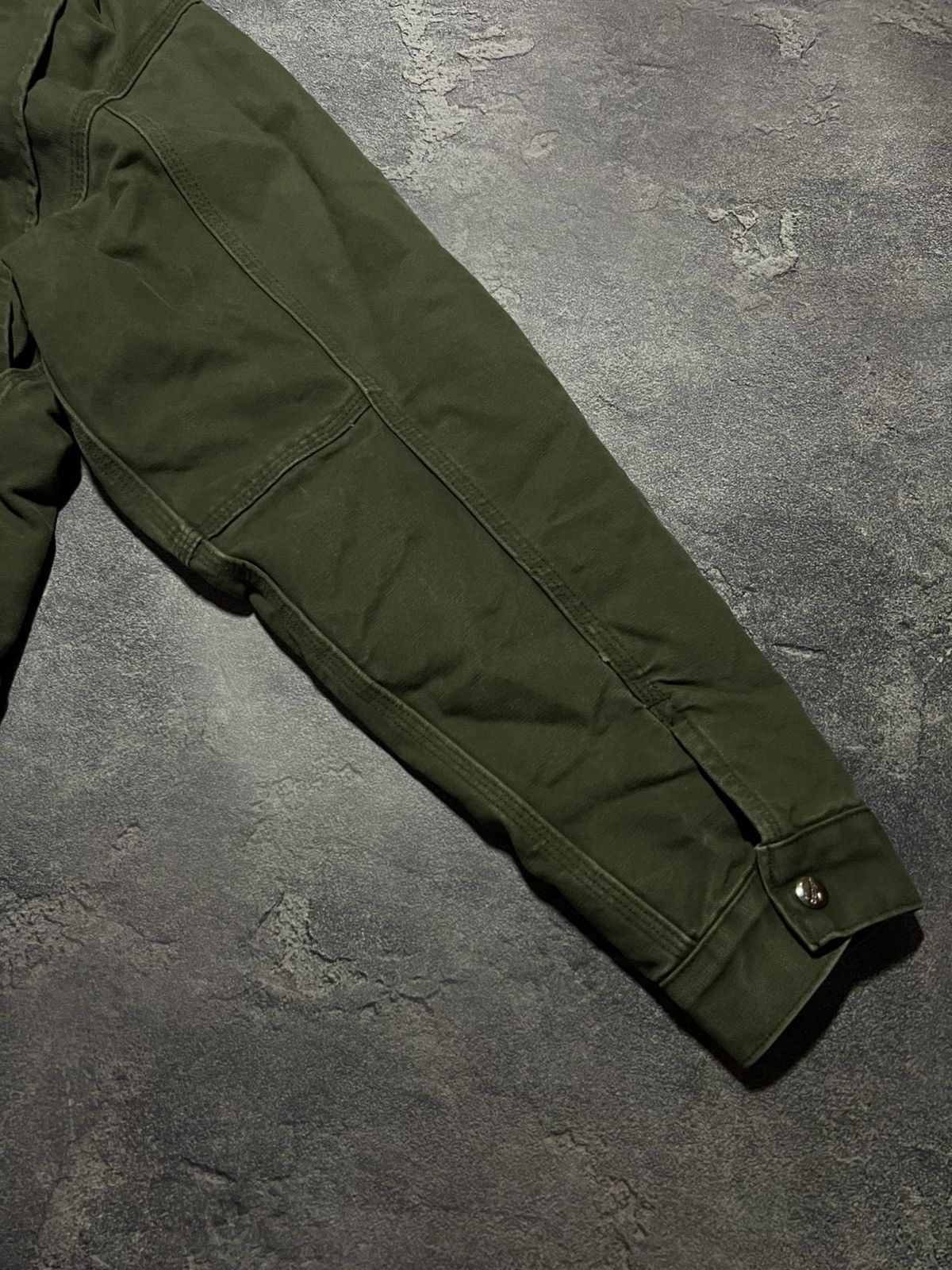 Carhartt Vintage 90s Carhartt Olive Detroit Jacket Streetwear Faded Size US L / EU 52-54 / 3 - 8 Thumbnail