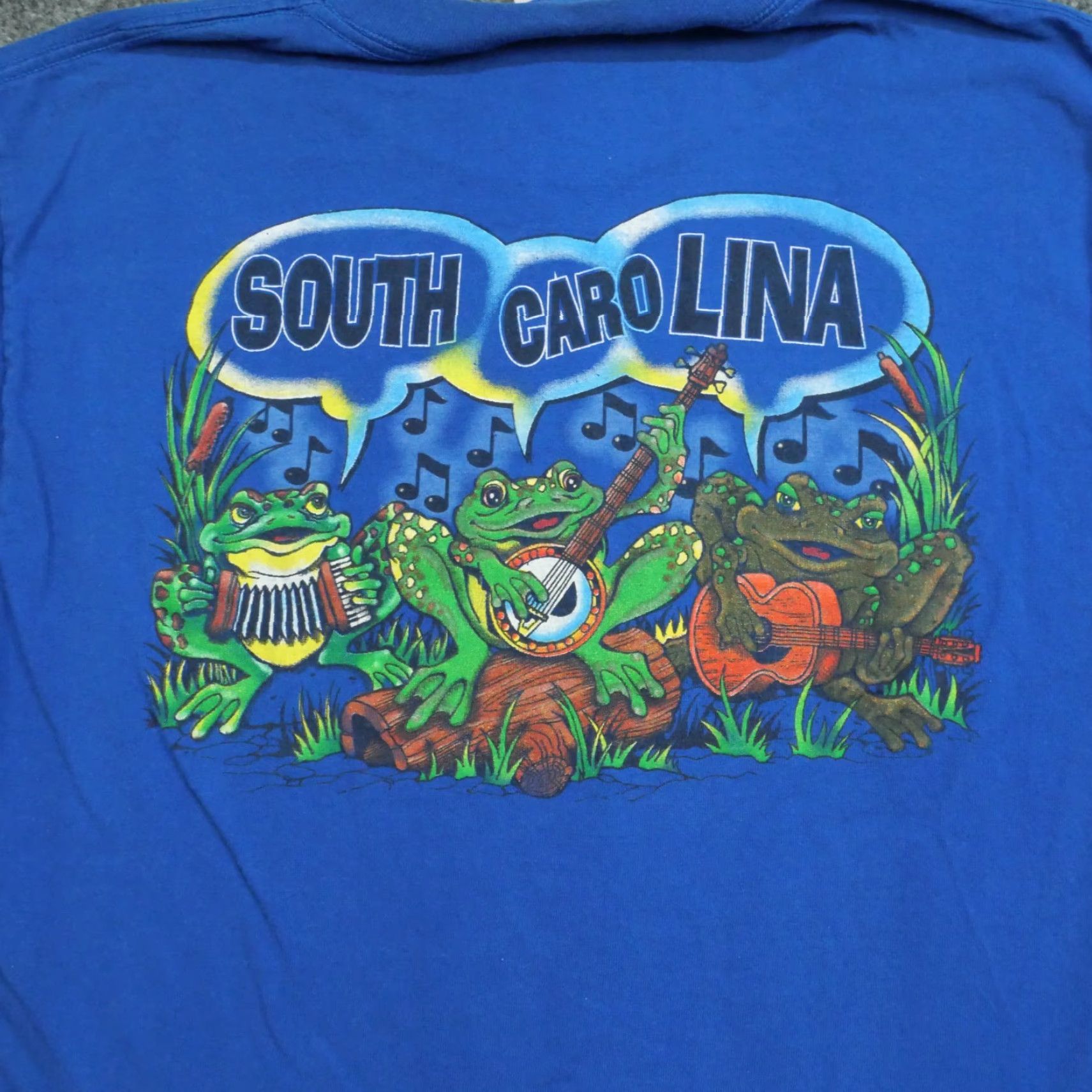 Tultex VINTAGE South Carolina T Shirt Adult Large Blue Frog Band Mens Y2K Size US L / EU 52-54 / 3 - 7 Thumbnail